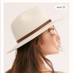 Free People Wythe Leather Band Felt Hat